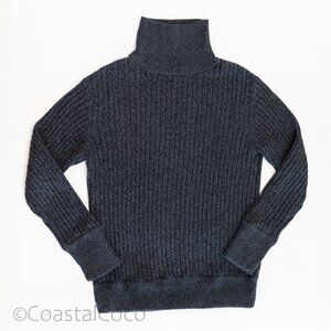 Relwen Men’s Wool Cotton Turtleneck Sweater L Dark Gray Classic Heritage Rugged